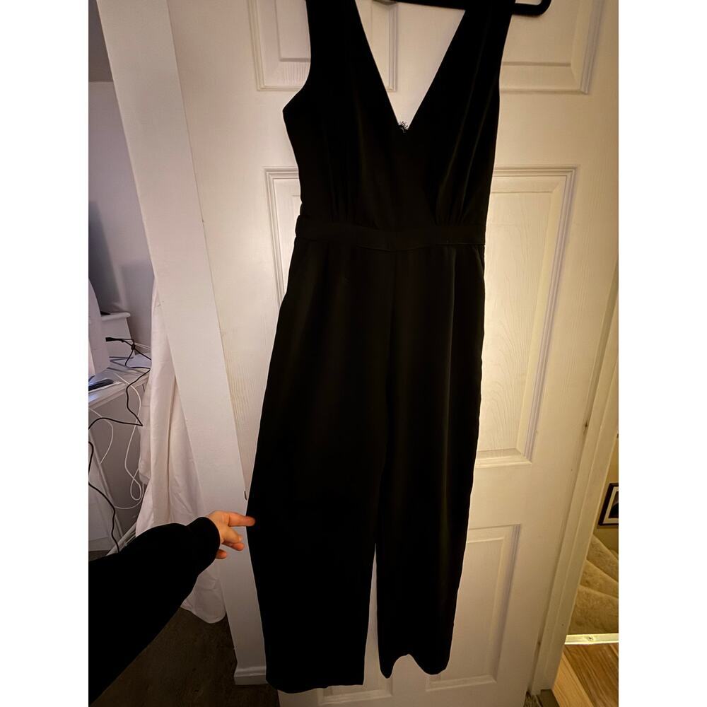Lulus black jumpsuit with lace size small - Picture 2 of 7